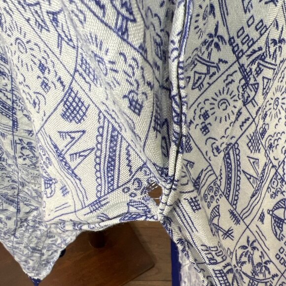 CABI Beach Club Swim Cover Up Kimono Blue OS #5988 - Picture 9 of 9